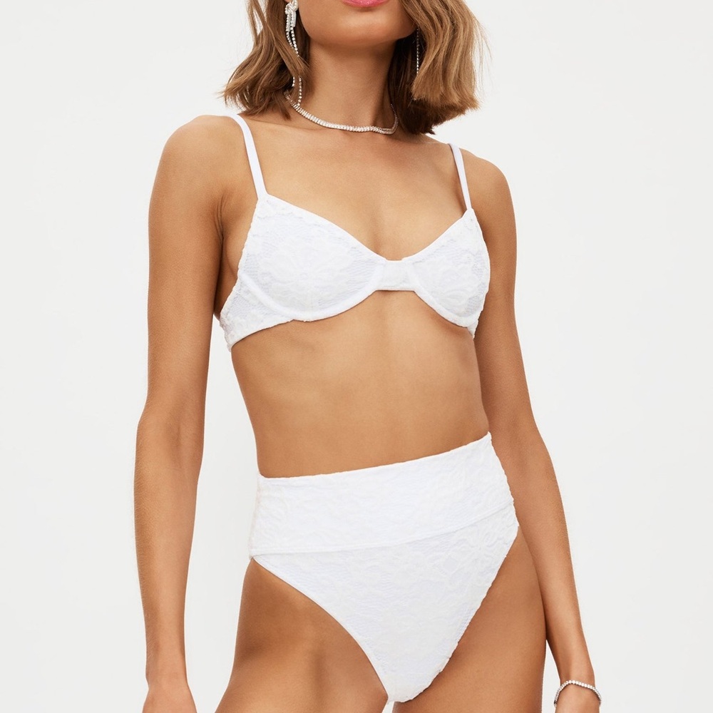 Beach Riot Camilla Top white lace medium